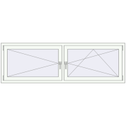 REHAU ENERGY-SAVING SYNEGO MD 2000x650 mm RAL 9016 Traffic white two-sided