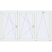 REHAU OPTIMUM EURO-DESIGN 70 2440x1450 mm RAL 9016 Traffic white two-sided