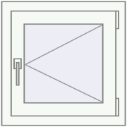 REHAU OPTIMUM EURO-DESIGN 70 600x600 mm RAL 9016 Traffic white two-sided