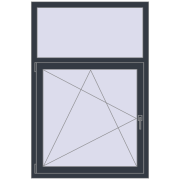 REHAU OPTIMUM EURO-DESIGN 70 1000x1500 mm ANTHRACITE_GREY_STRUKTURAL two-sided