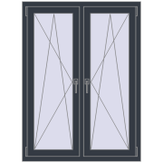 Okna skrzydłowe 1005x1370 mm REHAU ENERGY-SAVING SYNEGO MD ANTHRACITE_GREY_STRUKTURAL dwustronny