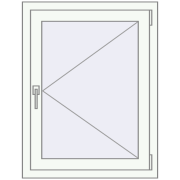 REHAU OPTIMUM EURO-DESIGN 70 730x930 mm RAL 9016 Traffic white two-sided