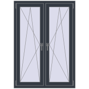 Okna skrzydłowe 1020x1445 mm REHAU ENERGY-SAVING SYNEGO MD ANTHRACITE_GREY_STRUKTURAL dwustronny