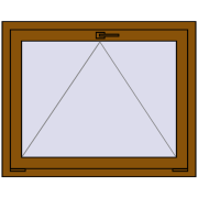 KORSA OPTIMUM REHAU EURO 70 1000x800 mm GOLDEN OAK dwustronny