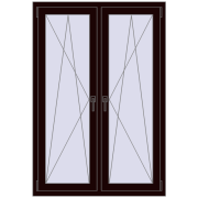 REHAU ENERGY-SAVING SYNEGO MD 1050x1535 mm CHOCOLATE_BROWN dwustronny