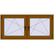REHAU ENERGY-SAVING SYNEGO MD 1500x700 mm GOLDEN OAK two-sided