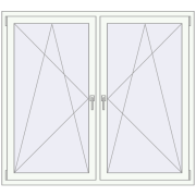 REHAU ENERGY-SAVING SYNEGO MD 1635x1445 mm ANTHRACITE_GREY_STRUKTURAL zewnętrzny