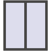 REHAU BRILLANT DESIGN 1040x1180 mm BASALT_GREY two-sided