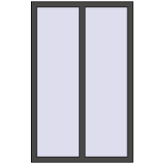 REHAU BRILLANT DESIGN 920x1450 mm BASALT_GREY two-sided