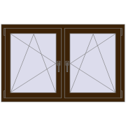 REHAU ENERGY-SAVING SYNEGO MD 1365x830 mm DARK_OAK dwustronny