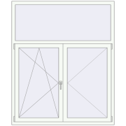 Okna skrzydłowe 1450x1749 mm REHAU OPTIMUM EURO-DESIGN 70 RAL 9016 Traffic white dwustronny