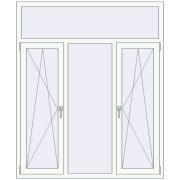 REHAU BRILLANT DESIGN 1500x1800 mm RAL 9016 Traffic white two-sided