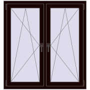 REHAU ENERGY-SAVING SYNEGO MD 1215x1235 mm CHOCOLATE_BROWN dwustronny