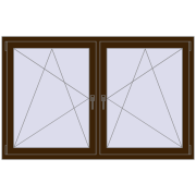 REHAU ENERGY-SAVING SYNEGO MD 1695x1055 mm DARK_OAK dwustronny