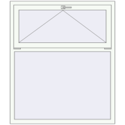 REHAU OPTIMUM EURO-DESIGN 70 1200x1400 mm RAL 9016 Traffic white two-sided