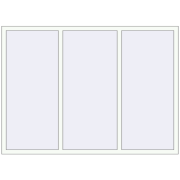 REHAU ARTEVO 2000x1450 mm RAL 9016 Traffic white dwustronny