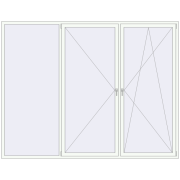 REHAU ENERGY-SAVING SYNEGO MD 3000x2330 mm RAL 9016 Traffic white two-sided