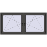 REHAU ENERGY-SAVING SYNEGO MD 1770x830 mm BASALT_GREY two-sided