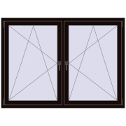 REHAU ENERGY-SAVING SYNEGO MD 1695x1190 mm BLACK_BROWN dwustronny