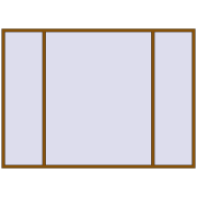 REHAU RENOVATION EURO 70 3200x2300 mm GOLDEN OAK two-sided