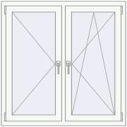 REHAU OPTIMUM EURO-DESIGN 70 1160x1160 mm GOLDEN OAK external