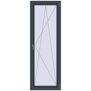 REHAU ENERGY-SAVING SYNEGO MD 700x2030 mm ANTHRACITE_GREY_STRUKTURAL two-sided