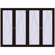 REHAU ENERGY-SAVING SYNEGO MD 2500x1800 mm BLACK_BROWN two-sided