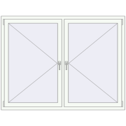 REHAU OPTIMUM EURO-DESIGN 70 1730x1300 mm RAL 9016 Traffic white two-sided