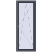 REHAU OPTIMUM EURO-DESIGN 70 800x2100 mm ANTHRACITE_GREY_STRUKTURAL two-sided