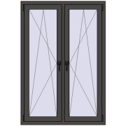 Okna skrzydłowe 1050x1535 mm REHAU ENERGY-SAVING SYNEGO MD BASALT_GREY dwustronny Okna skrzydłowe 1050x1535 mm REHAU ENERGY-SAVING SYNEGO MD BASALT_GREY dwustronny