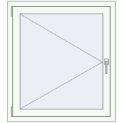 REHAU OPTIMUM EURO-DESIGN 70 870x1000 mm RAL 9016 Traffic white two-sided