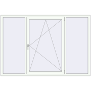 REHAU ENERGY-SAVING SYNEGO MD 2060x1400 mm RAL 9016 Traffic white two-sided