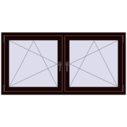 REHAU OPTIMUM EURO-DESIGN 70 1600x800 mm CHOCOLATE_BROWN two-sided