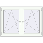 REHAU ENERGY-SAVING SYNEGO MD 1380x970 mm RAL 9016 Traffic white two-sided