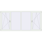 REHAU ENERGY-SAVING SYNEGO MD 2800x1350 mm RAL 9016 Traffic white two-sided