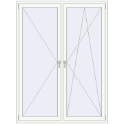 REHAU OPTIMUM EURO-DESIGN 70 1500x2000 mm RAL 9016 Traffic white two-sided