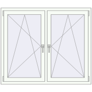 Tilt-and-Turn 1425x1145 mm REHAU ENERGY-SAVING SYNEGO MD ANTHRACITE_GREY_STRUKTURAL external