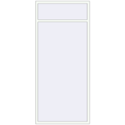 REHAU BRILLANT DESIGN 1155x2620 mm RAL 9016 Traffic white two-sided