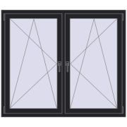REHAU ENERGY-SAVING SYNEGO MD 1515x1265 mm BLACK_ULTI-MATT dwustronny REHAU ENERGY-SAVING SYNEGO MD 1515x1265 mm BLACK_ULTI-MATT dwustronny