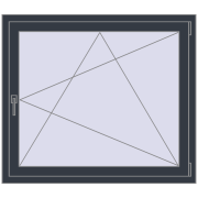 REHAU OPTIMUM EURO-DESIGN 70 1150x1000 mm ANTHRACITE_GREY_STRUKTURAL two-sided