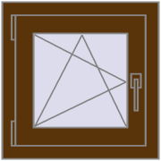 CLASICTHERM 70 500x515 mm WALNUT dwustronny CLASICTHERM 70 500x515 mm WALNUT dwustronny