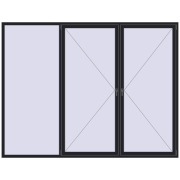 REHAU ENERGY-SAVING SYNEGO MD 3000x2300 mm BLACK_ULTI-MATT two-sided