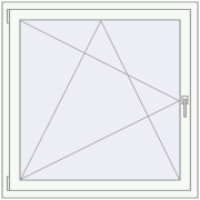 REHAU OPTIMUM EURO-DESIGN 70 1100x1100 mm RAL 9016 Traffic white two-sided