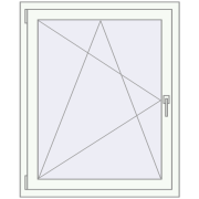 REHAU OPTIMUM EURO-DESIGN 70 900x1100 mm RAL 9016 Traffic white two-sided