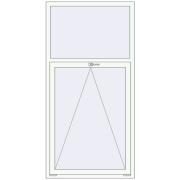 REHAU OPTIMUM EURO-DESIGN 70 1000x2000 mm RAL 9016 Traffic white two-sided