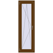 Tilt-and-Turn 500x1600 mm EPSILON OPTIMA WALNUT two-sided