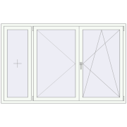 Okna skrzydłowe 2080x1330 mm REHAU OPTIMUM EURO-DESIGN 70 RAL 9016 Traffic white dwustronny