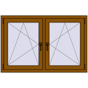 REHAU ENERGY-SAVING SYNEGO MD 1290x830 mm GOLDEN OAK dwustronny