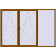 REHAU ENERGY-SAVING SYNEGO MD 3200x2200 mm GOLDEN OAK dwustronny REHAU ENERGY-SAVING SYNEGO MD 3200x2200 mm GOLDEN OAK dwustronny