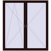 REHAU ENERGY-SAVING SYNEGO MD 2000x2200 mm CHOCOLATE_BROWN two-sided
